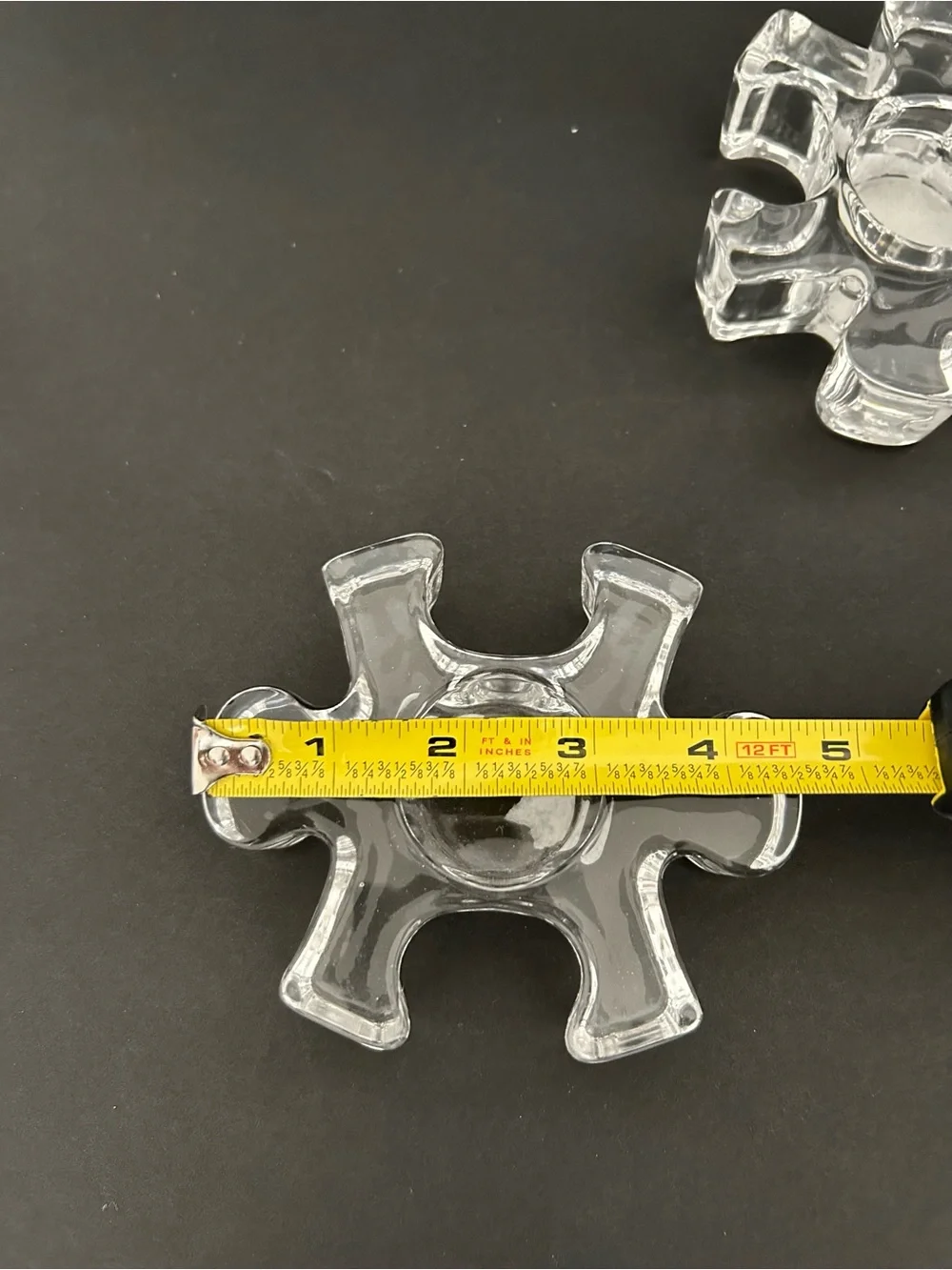 Clear Glass Puzzle Tealight Candle Holder/ designed like puzzle pieces, interloc